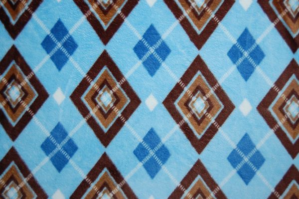 Argyle Cuddle Blue/Brown Argyle Cuddle Blue/Brown